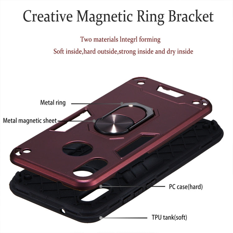 For Huawei P20 Lite / nova 3e 2 in 1 Armour Series PC + TPU Protective Case with Ring Holder