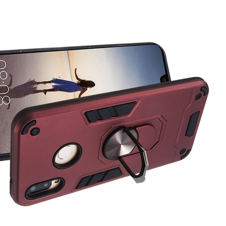 For Huawei P20 Lite / nova 3e 2 in 1 Armour Series PC + TPU Protective Case with Ring Holder