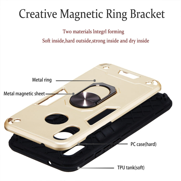 For Huawei P20 Lite / nova 3e 2 in 1 Armour Series PC + TPU Protective Case with Ring Holder