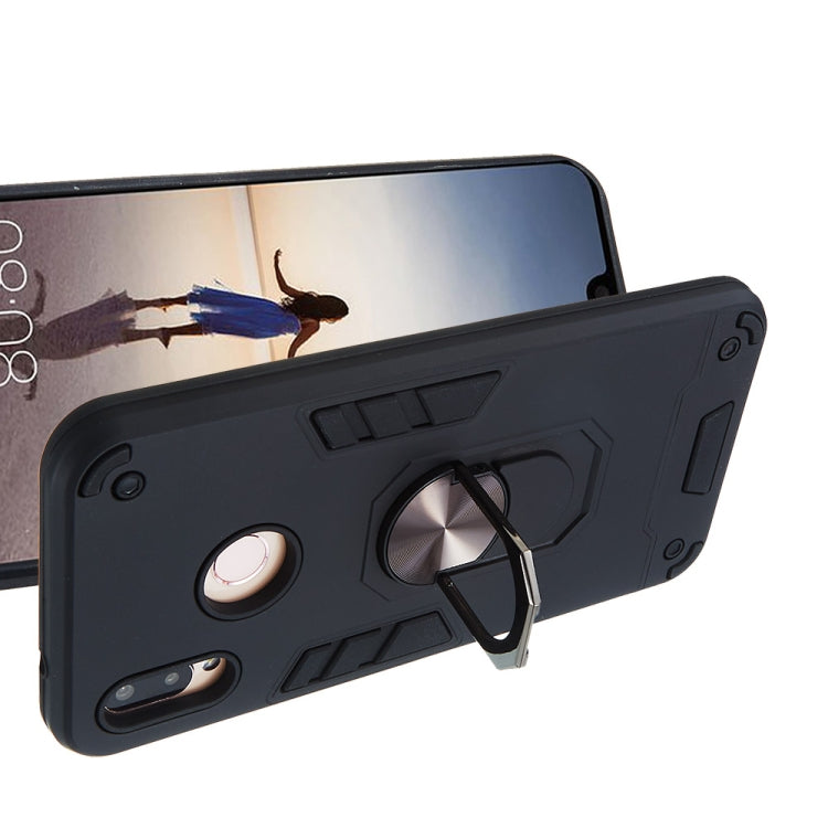 For Huawei P20 Lite / nova 3e 2 in 1 Armour Series PC + TPU Protective Case with Ring Holder