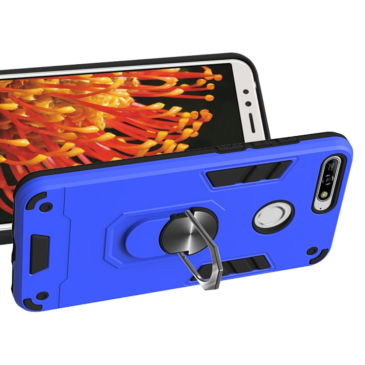 For Huawei Y6 (2018) 2 in 1 Armour Series PC + TPU Protective Case with Ring Holder