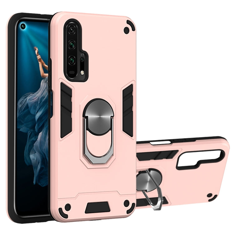 For Huawei Honor 20 / nova 5T 2 in 1 Armour Series PC + TPU Protective Case with Ring Holder
