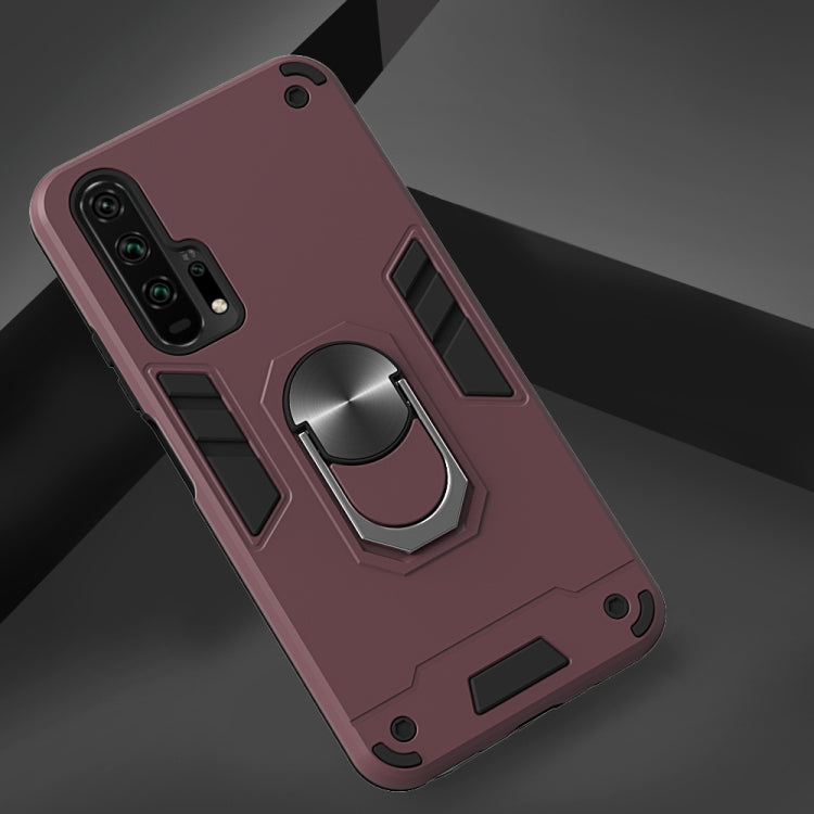 For Huawei Honor 20 / nova 5T 2 in 1 Armour Series PC + TPU Protective Case with Ring Holder
