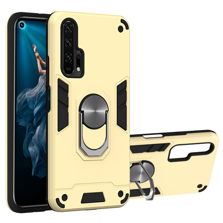 For Huawei Honor 20 / nova 5T 2 in 1 Armour Series PC + TPU Protective Case with Ring Holder