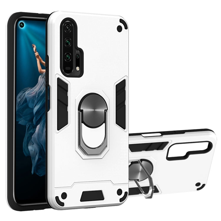 For Huawei Honor 20 / nova 5T 2 in 1 Armour Series PC + TPU Protective Case with Ring Holder