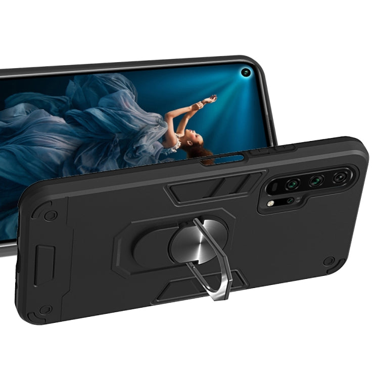 For Huawei Honor 20 / nova 5T 2 in 1 Armour Series PC + TPU Protective Case with Ring Holder
