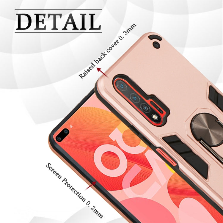 For Huawei nova 6 2 in 1 Armour Series PC + TPU Protective Case with Ring Holder