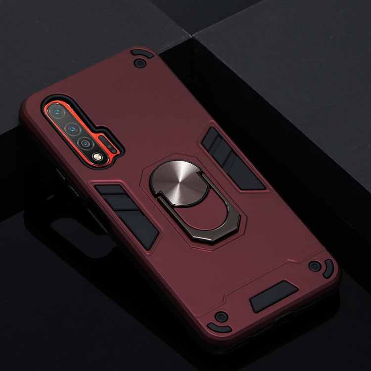 For Huawei nova 6 2 in 1 Armour Series PC + TPU Protective Case with Ring Holder
