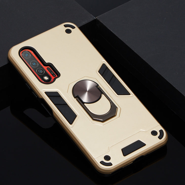 For Huawei nova 6 2 in 1 Armour Series PC + TPU Protective Case with Ring Holder
