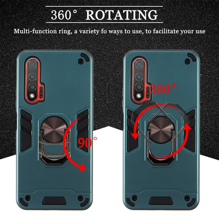 For Huawei nova 6 2 in 1 Armour Series PC + TPU Protective Case with Ring Holder