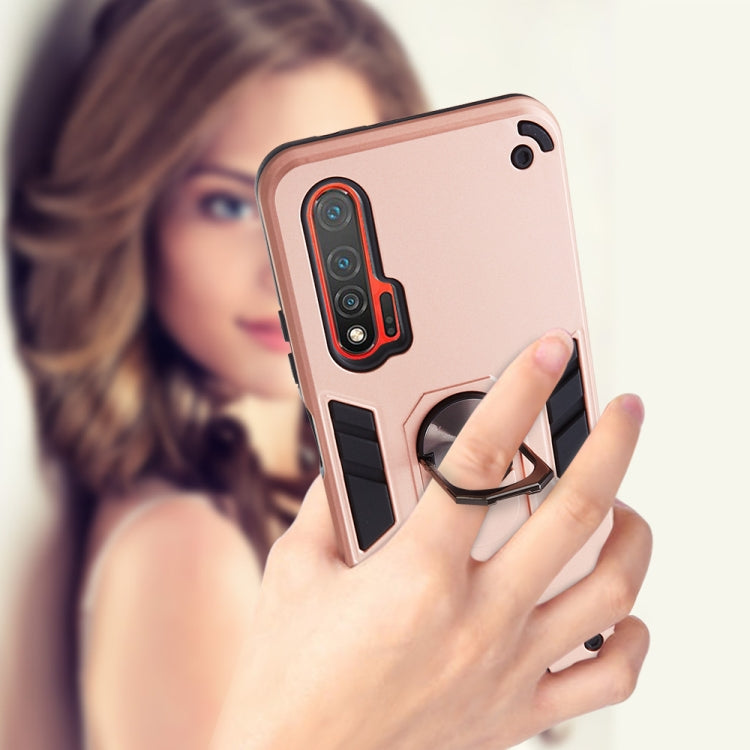 For Huawei nova 6 2 in 1 Armour Series PC + TPU Protective Case with Ring Holder