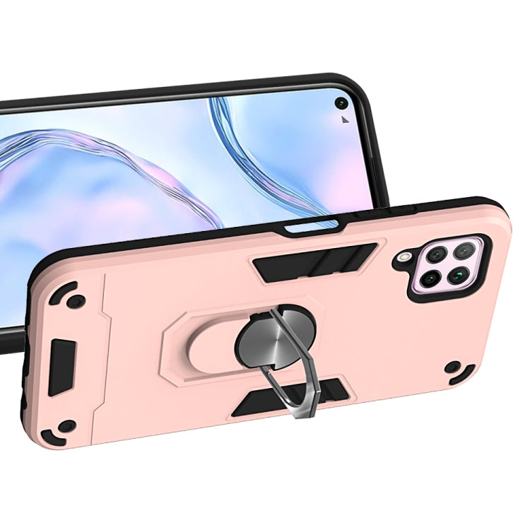 For Huawei nova 6 SE 2 in 1 Armour Series PC + TPU Protective Case with Ring Holder