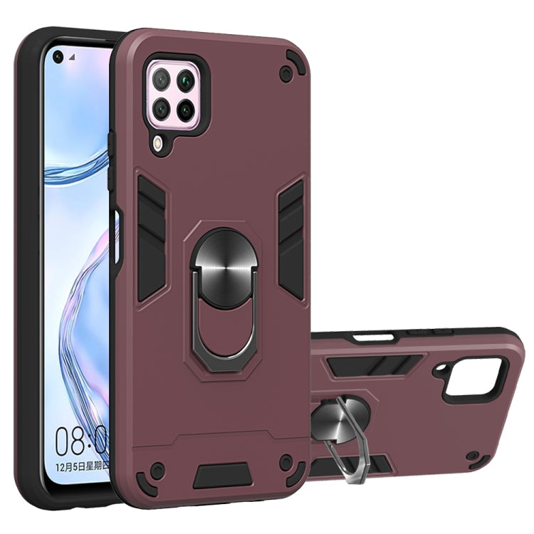 For Huawei nova 6 SE 2 in 1 Armour Series PC + TPU Protective Case with Ring Holder