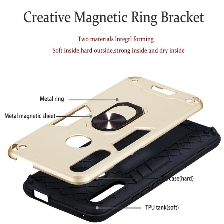 For Huawei P Smart Z / Y9 Prime (2019) 2 in 1 Armour Series PC + TPU Protective Case with Ring Holder