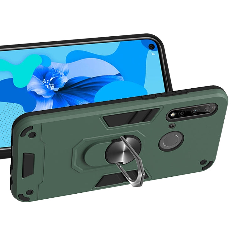 For Huawei P20 Lite (2019) / nova 5i 2 in 1 Armour Series PC + TPU Protective Case with Ring Holder
