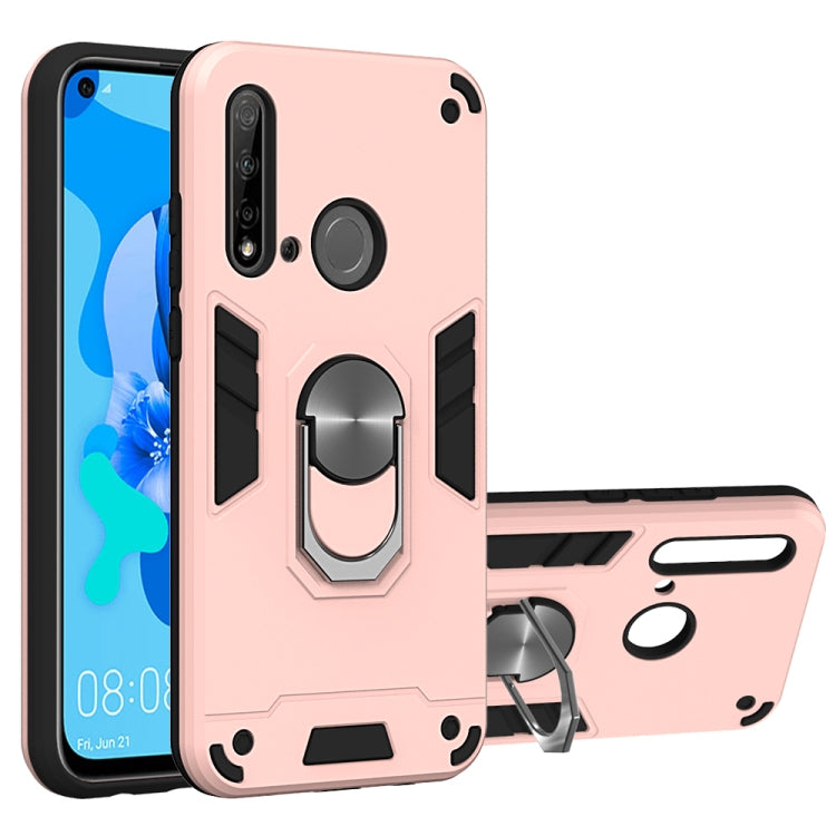 For Huawei P20 Lite (2019) / nova 5i 2 in 1 Armour Series PC + TPU Protective Case with Ring Holder