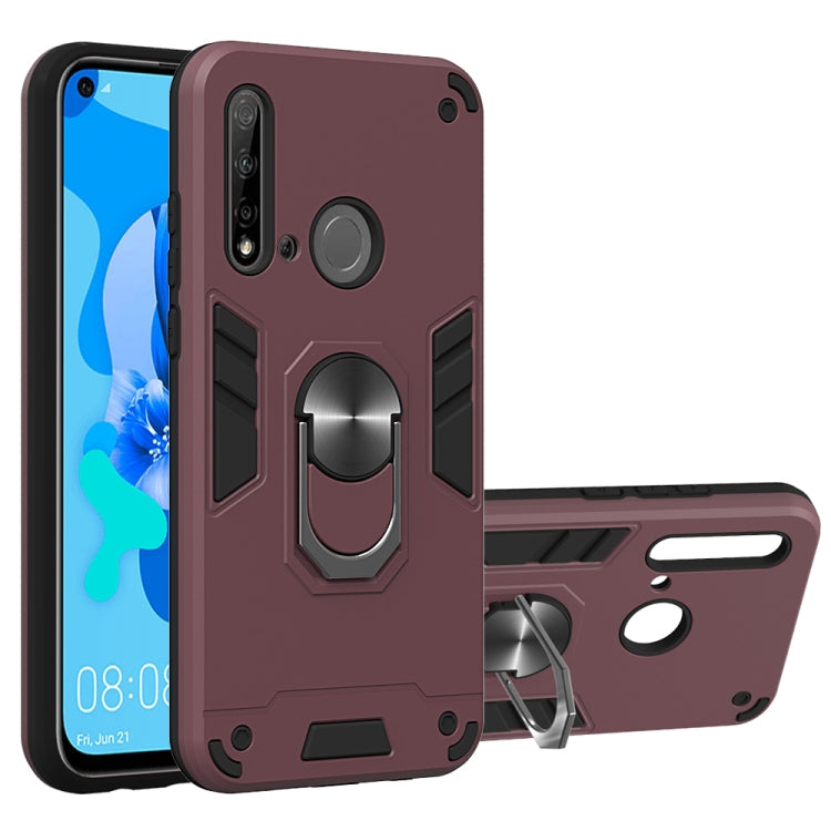 For Huawei P20 Lite (2019) / nova 5i 2 in 1 Armour Series PC + TPU Protective Case with Ring Holder