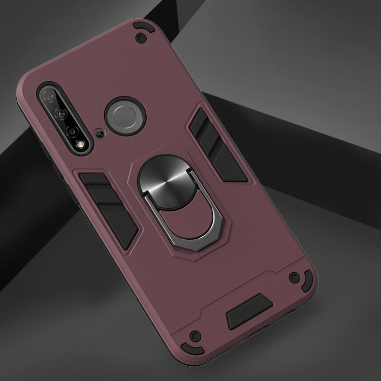 For Huawei P20 Lite (2019) / nova 5i 2 in 1 Armour Series PC + TPU Protective Case with Ring Holder