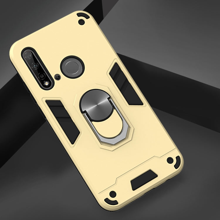 For Huawei P20 Lite (2019) / nova 5i 2 in 1 Armour Series PC + TPU Protective Case with Ring Holder