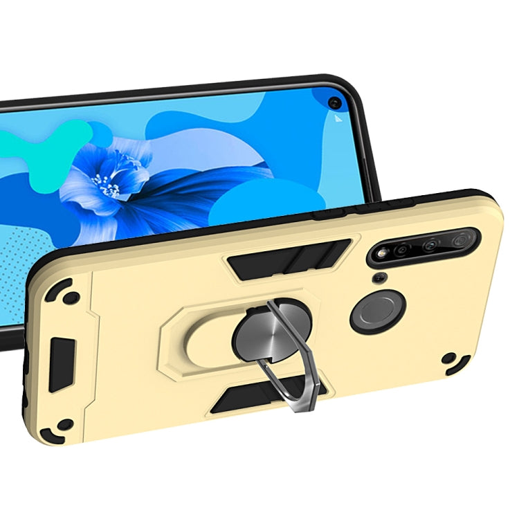 For Huawei P20 Lite (2019) / nova 5i 2 in 1 Armour Series PC + TPU Protective Case with Ring Holder