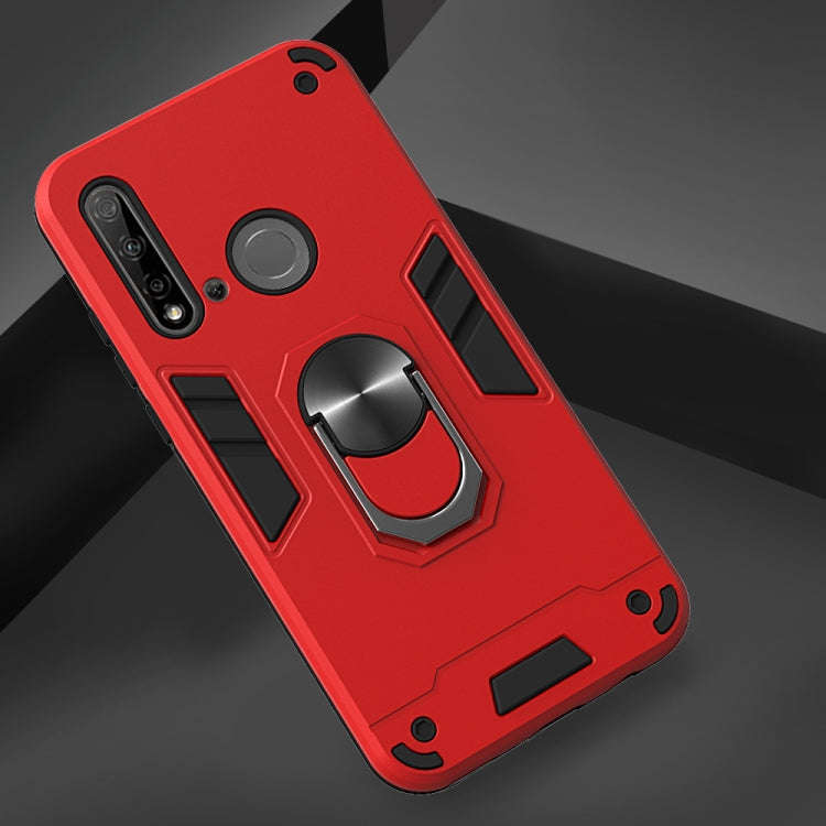 For Huawei P20 Lite (2019) / nova 5i 2 in 1 Armour Series PC + TPU Protective Case with Ring Holder