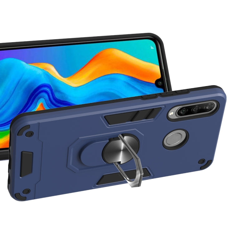 For Huawei P30 Lite / nova 4e 2 in 1 Armour Series PC + TPU Protective Case with Ring Holder