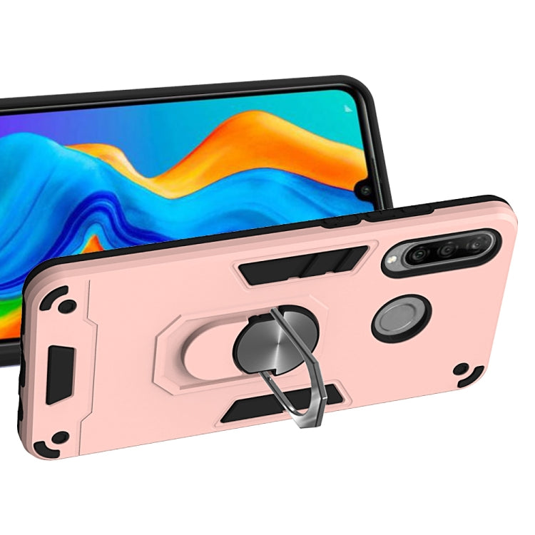 For Huawei P30 Lite / nova 4e 2 in 1 Armour Series PC + TPU Protective Case with Ring Holder