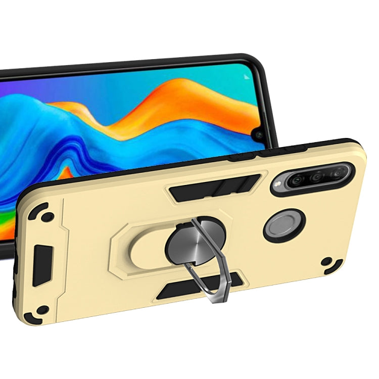 For Huawei P30 Lite / nova 4e 2 in 1 Armour Series PC + TPU Protective Case with Ring Holder