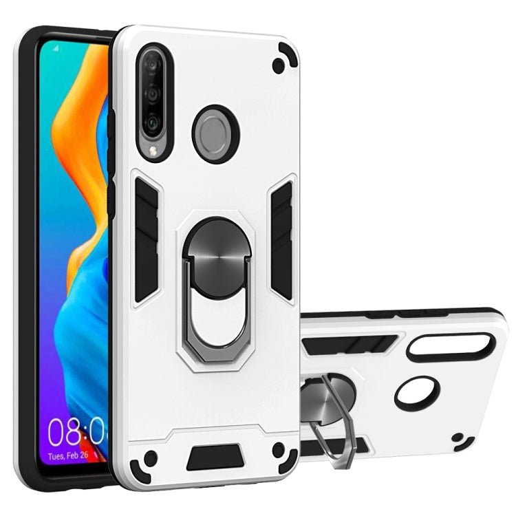 For Huawei P30 Lite / nova 4e 2 in 1 Armour Series PC + TPU Protective Case with Ring Holder