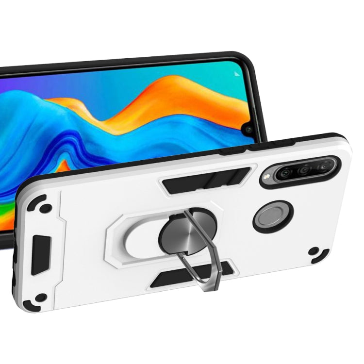 For Huawei P30 Lite / nova 4e 2 in 1 Armour Series PC + TPU Protective Case with Ring Holder