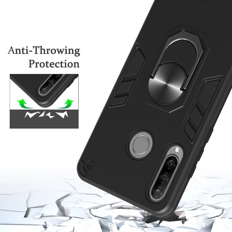 For Huawei P30 Lite / nova 4e 2 in 1 Armour Series PC + TPU Protective Case with Ring Holder