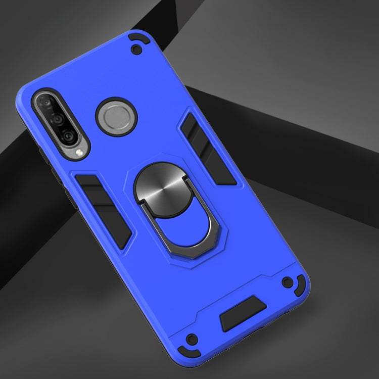For Huawei P30 Lite / nova 4e 2 in 1 Armour Series PC + TPU Protective Case with Ring Holder