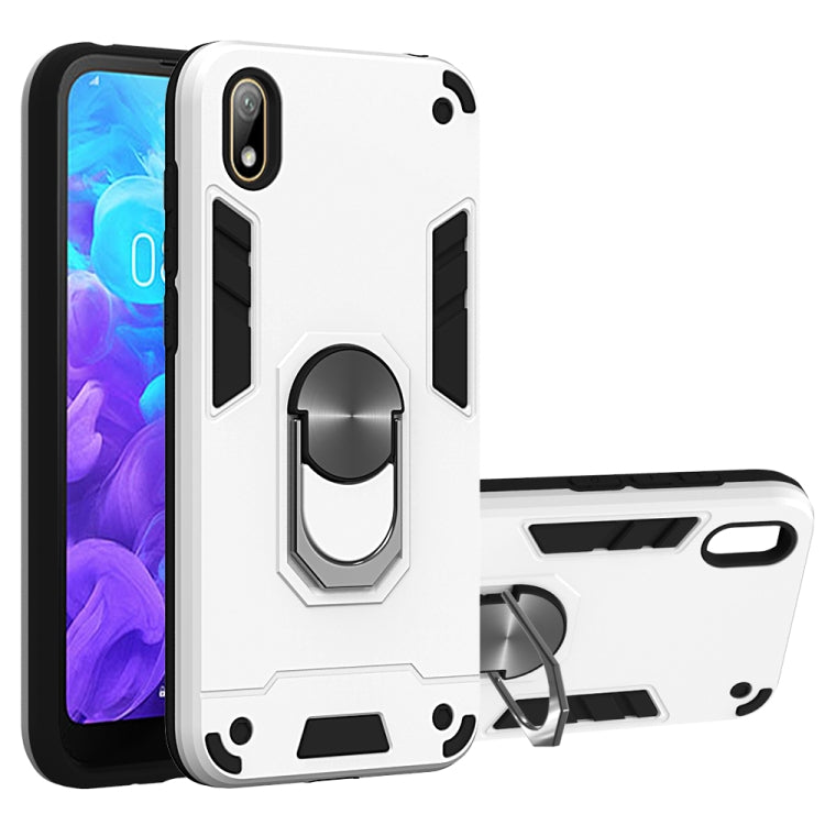 For Huawei Y5 (2019) / Honor 8S 2 in 1 Armour Series PC + TPU Protective Case with Ring Holder