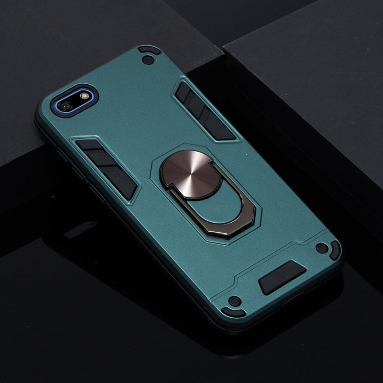 For Huawei Y5 (2018) / Y5 Prime (2018) 2 in 1 Armour Series PC + TPU Protective Case with Ring Holder
