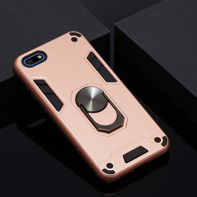 For Huawei Y5 (2018) / Y5 Prime (2018) 2 in 1 Armour Series PC + TPU Protective Case with Ring Holder