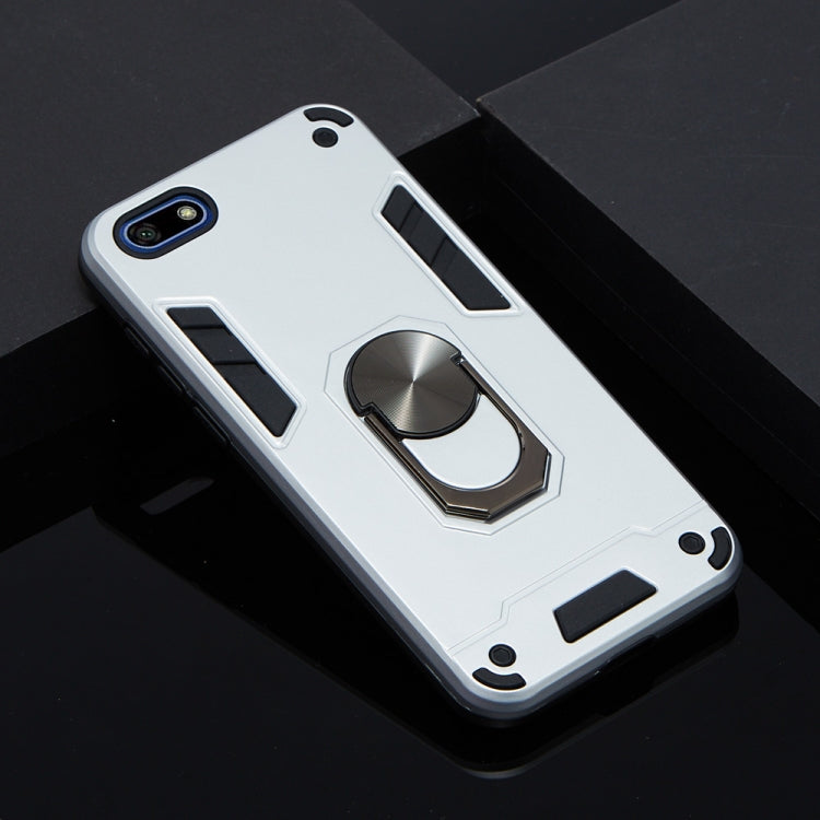 For Huawei Y5 (2018) / Y5 Prime (2018) 2 in 1 Armour Series PC + TPU Protective Case with Ring Holder