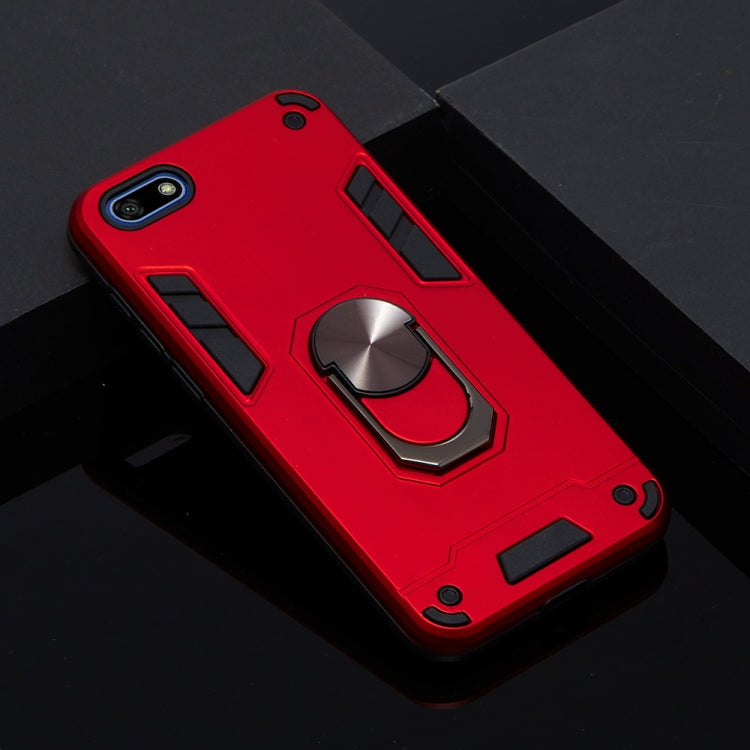 For Huawei Y5 (2018) / Y5 Prime (2018) 2 in 1 Armour Series PC + TPU Protective Case with Ring Holder