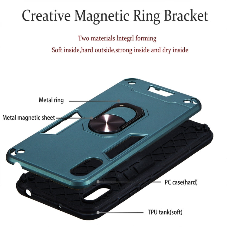 For Huawei Y6 Pro (2019) 2 in 1 Armour Series PC + TPU Protective Case with Ring Holder