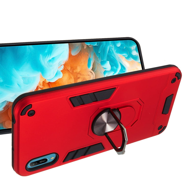 For Huawei Y6 Pro (2019) 2 in 1 Armour Series PC + TPU Protective Case with Ring Holder