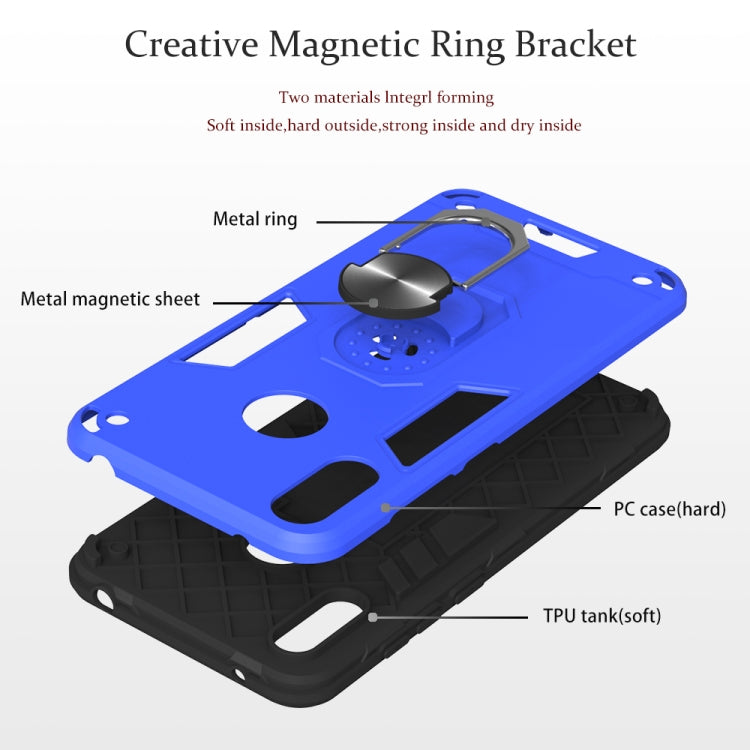 For Huawei Y7 (2019) / Y7 Prime (2019) 2 in 1 Armour Series PC + TPU Protective Case with Ring Holder