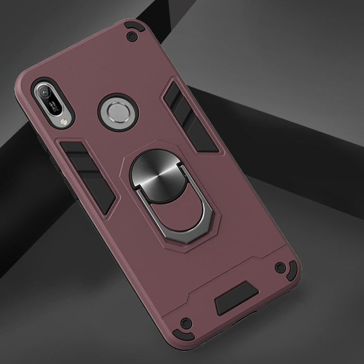 For Huawei Honor 8A / Y6 (2019) 2 in 1 Armour Series PC + TPU Protective Case with Ring Holder