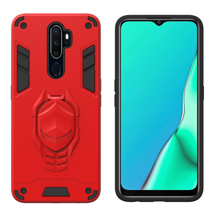 For OPPO A9 (2020) 2 in 1 Armor Knight Series PC + TPU Protective Case with Invisible Holder