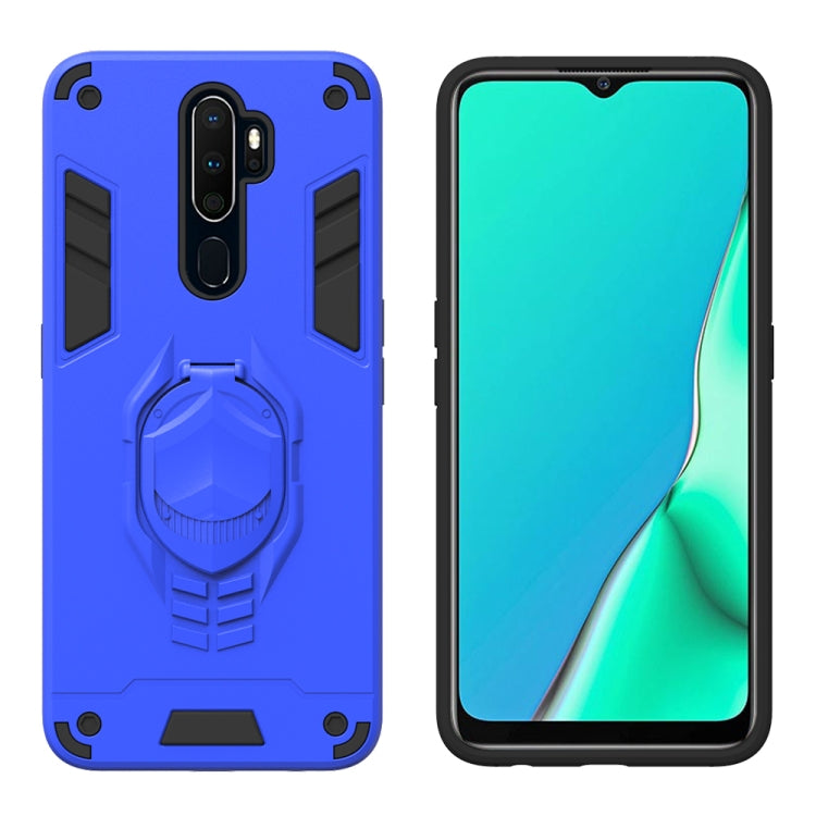 For OPPO A9 (2020) 2 in 1 Armor Knight Series PC + TPU Protective Case with Invisible Holder