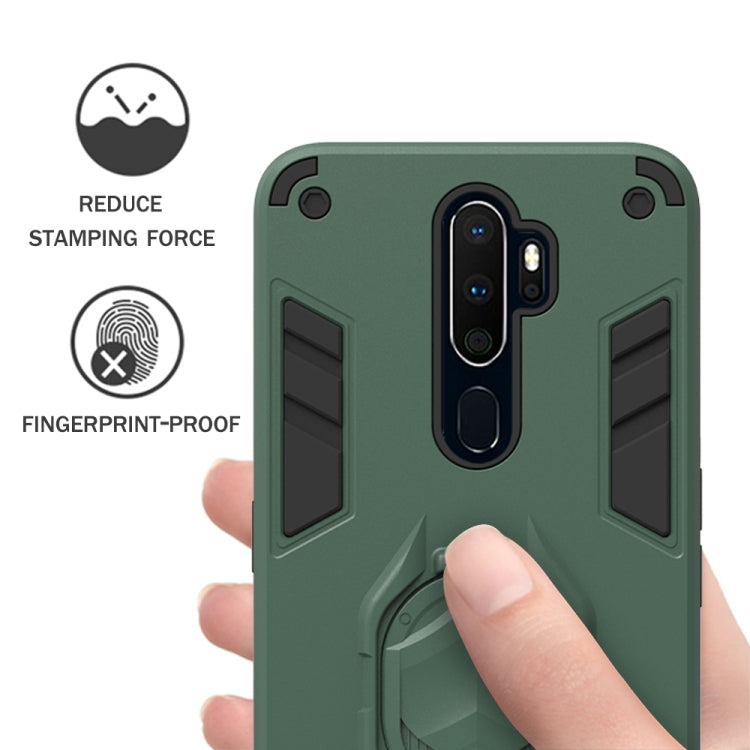 For OPPO A9 (2020) 2 in 1 Armor Knight Series PC + TPU Protective Case with Invisible Holder
