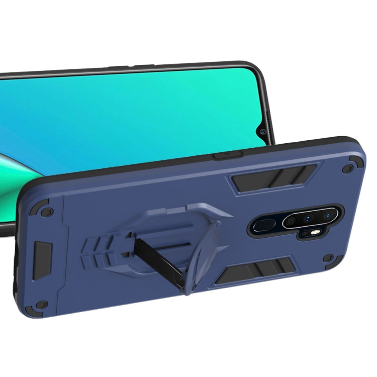 For OPPO A9 (2020) 2 in 1 Armor Knight Series PC + TPU Protective Case with Invisible Holder