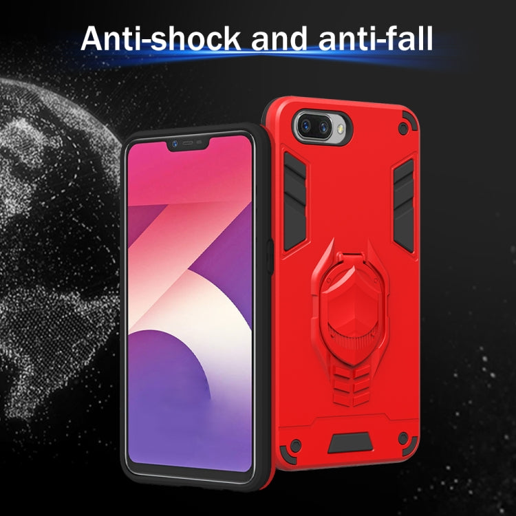 For OPPO A3s 2 in 1 Armor Knight Series PC + TPU Protective Case with Invisible Holder