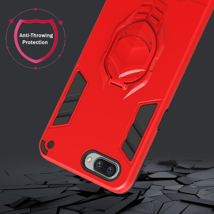 For OPPO A3s 2 in 1 Armor Knight Series PC + TPU Protective Case with Invisible Holder