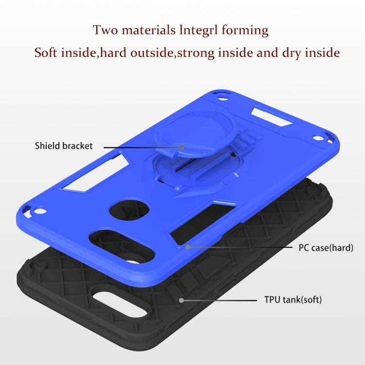 For OPPO A7 2 in 1 Armor Knight Series PC + TPU Protective Case with Invisible Holder