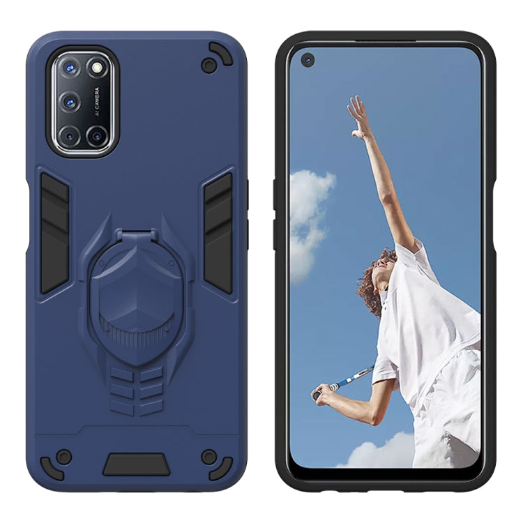For OPPO A52 2 in 1 Armor Knight Series PC + TPU Protective Case with Invisible Holder