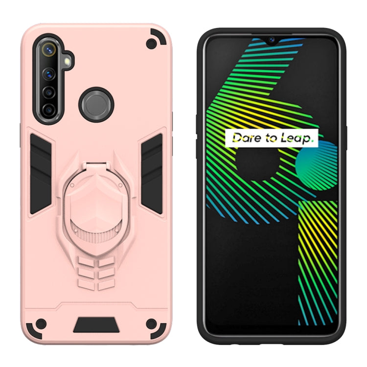 For OPPO Realme 5 2 in 1 Armor Knight Series PC + TPU Protective Case with Invisible Holder
